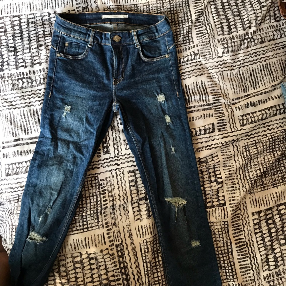 Zara medium wash jeans